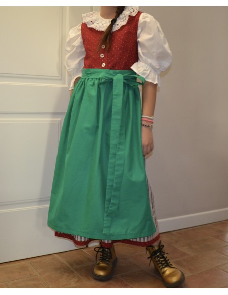 ABITO TIROLESE   tg. 146 /  8 anni + GREMBIULE CAMICIA DIRNDL