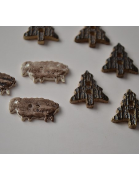 SET 9 BOTTONI STILE TIROLESE