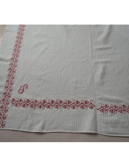 ANTICA TOVAGLIA RICAMATA A MANO130x130 cm