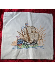 CENTRO RICAMATO A MANO 51x54 cm "VASCELLO"