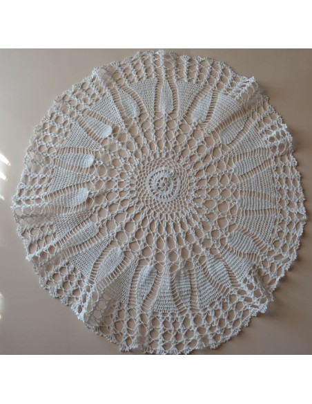 TOVAGLIETTA/CENTRO REALIZZATO A MANO AD UNCINETTO diam. 80 cm