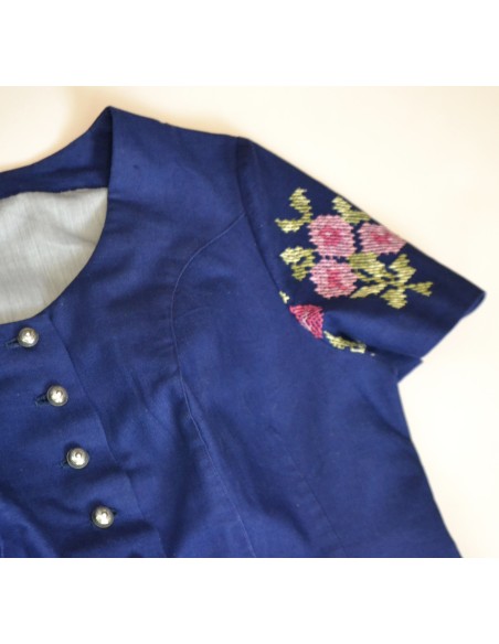 COMPLETO NERO tg. 40  GIACCA + GONNA TIROLESE VINTAGE