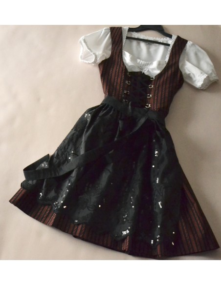 ABITO TIROLESE tg. 36  Dirndl Camicia Grembiule
