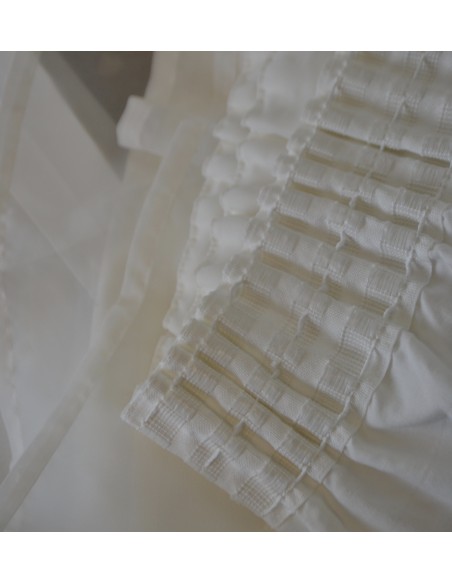 COPPIA TENDE IN PIZZO FODERATE IN STILE INGLESE  120x120 cm