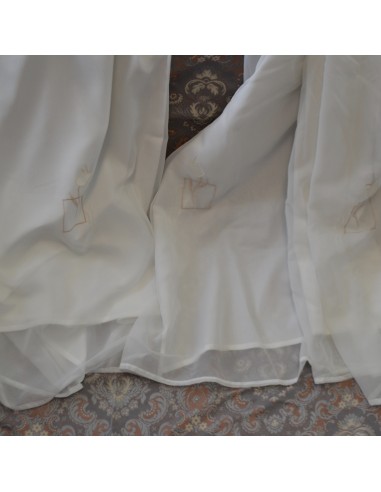 COPPIA TENDE IN PIZZO FODERATE IN STILE INGLESE  120x120 cm