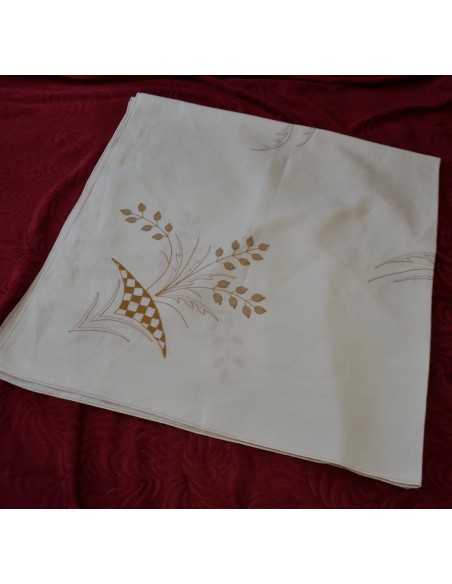 TOVAGLIA  RICAMATA A MANO 124x218cm