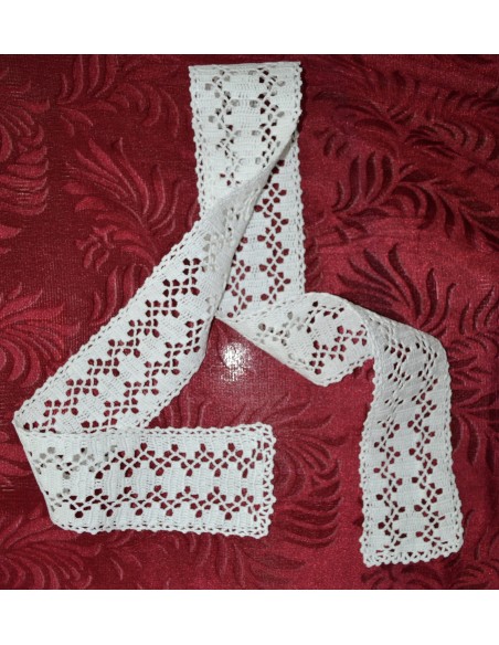 STRISCIA INSERTO REALIZZATO A MANO AD UNCINETTO 68x10 cm " BABY"