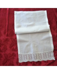 ANTICO  ASCIUGAMANO  CON UNCINETTO 160x63cm