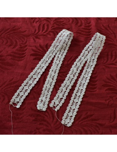 SET 2 BORDINI / PIZZI  UNCINETTO 65x2,5 cm