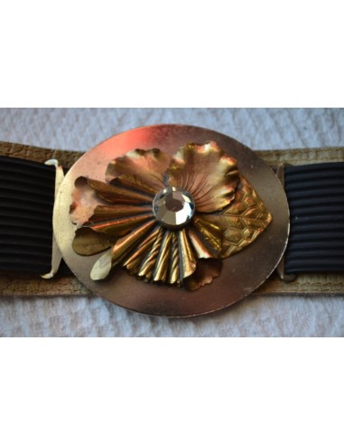 CINTURA IN PELLE STILE TIROLESE tg. 70/90 cm