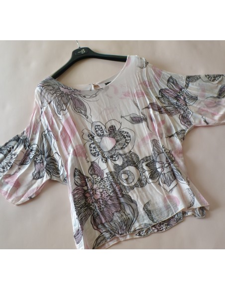 CAMICETTA  FLOREALE   tg.44/46 SETA 75%