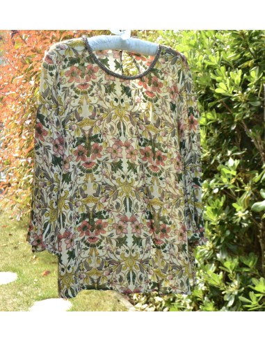 CAMICETTA  FLOREALE   tg.44/46 SETA 75%