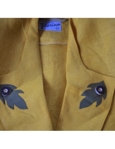 GIACCA LINO IN STILE TIROLESE  tg48 Vintage