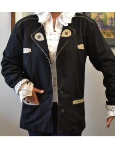 GIACCA  COTONE IN STILE TIROLESE  tg. 48 Vintage '90