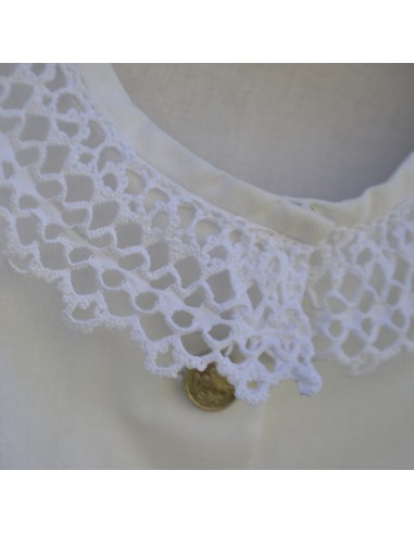 CAMICIA tg.48 CON PIZZO STILE TIROLESE