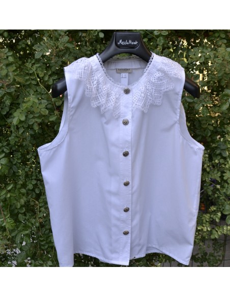 CAMICIA tg.48 CON PIZZO STILE TIROLESE