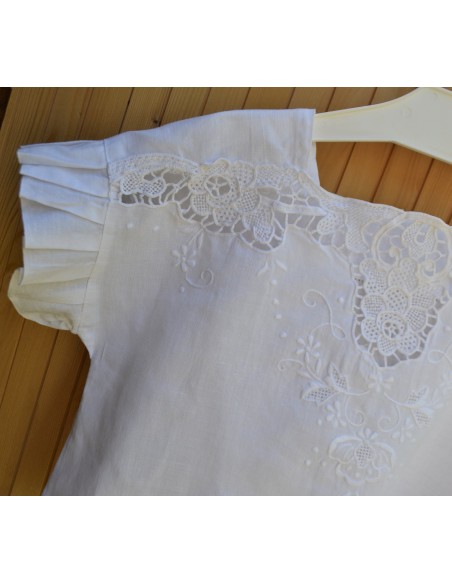 CAMICIA BIANCA BAMBINA  TG.6/7 VINAGE