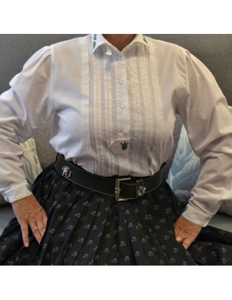 CAMICIA tg.46/48 PIZZO STILE TIROLESE Alphorn