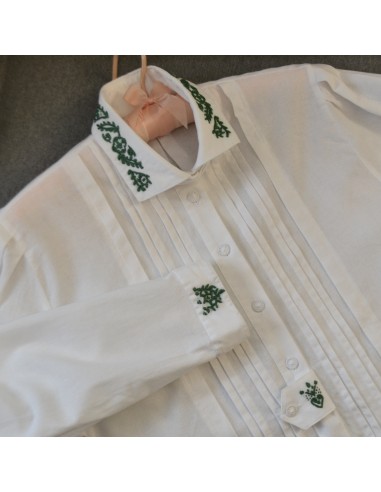 CAMICIA tg.46/48 PIZZO STILE TIROLESE Alphorn