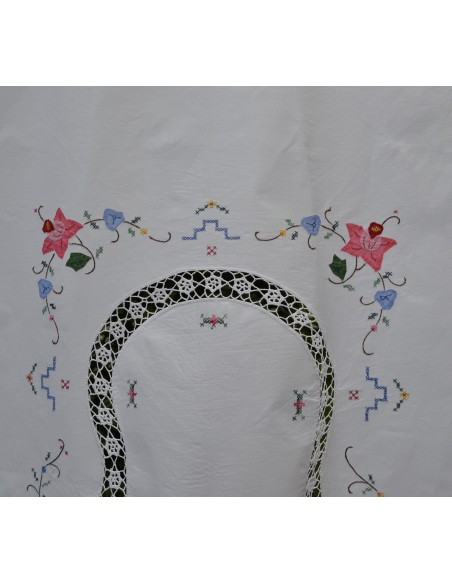 TOVAGLIA  ECRU' RICAMATA diam. 160  cm