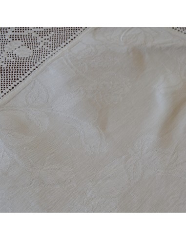 ANTICA TOVAGLIA / COPRITAVOLO CON UNCINETTO 88x88 cm