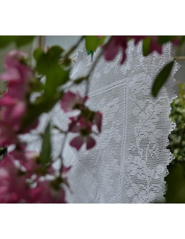 ANTICA TOVAGLIA / COPRITAVOLO CON UNCINETTO 88x88 cm