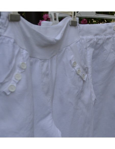 PANTALONI LINO BIANCO  tg 42