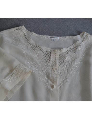 CAMICIA IN SETA RICAMATA tg.L