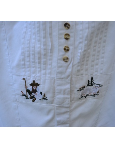 CAMICIA tg.46 STILE TIROLESE DONNA