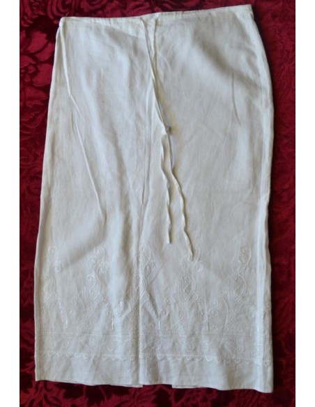 GONNA BIANCA CON RICAMI tg. 12 - 44/46 Matks&Spencer