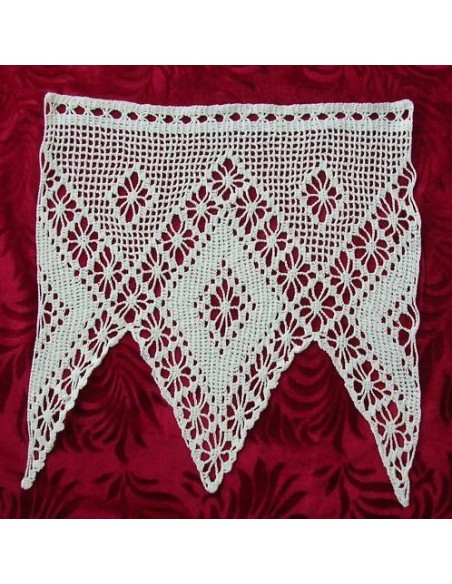 TENDINA / MANTOVANA REALIZZATA A MANO AD UNCINETTO 36x37 cm