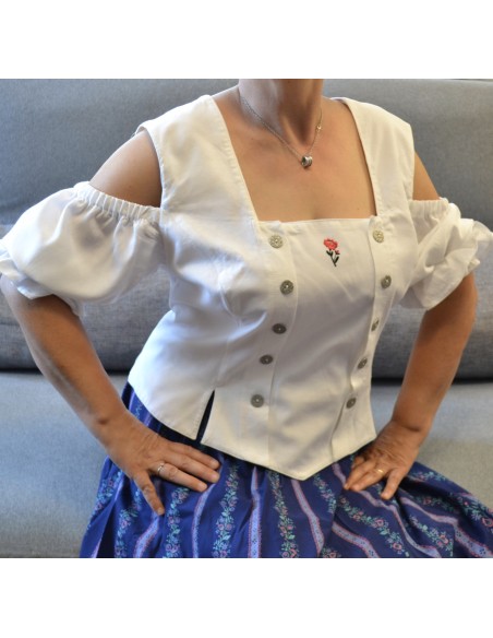 CAMICIA tg.46 STILE TIROLESE DONNA