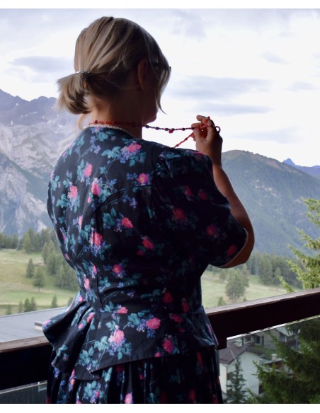 ABITO IN STILE TIROLESE tg. 44/46 quadretti Isola