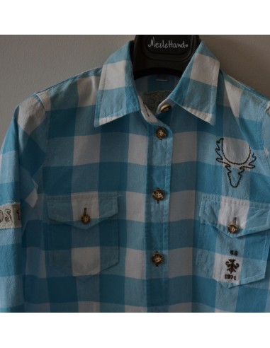 CAMICIA tg.46 STILE TIROLESE Os Verde