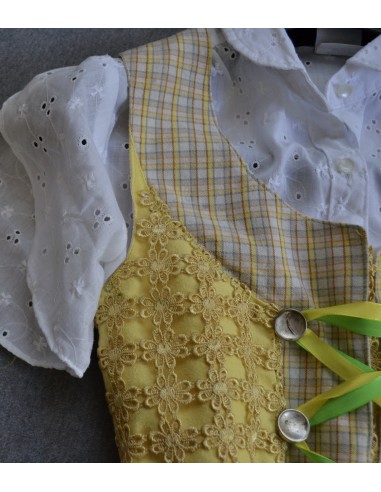 ABITO +CAMICIA + GREMBIULE IN STILE TIROLESE  tg. 158/ 11-12 anni
