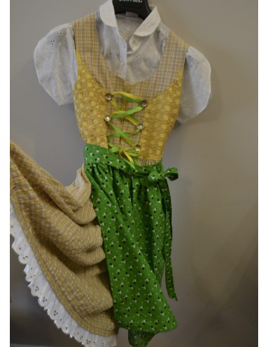 ABITO +CAMICIA + GREMBIULE IN STILE TIROLESE  tg. 158/ 11-12 anni