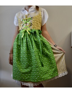 ABITO +CAMICIA + GREMBIULE IN STILE TIROLESE  tg. 158/ 11-12 anni