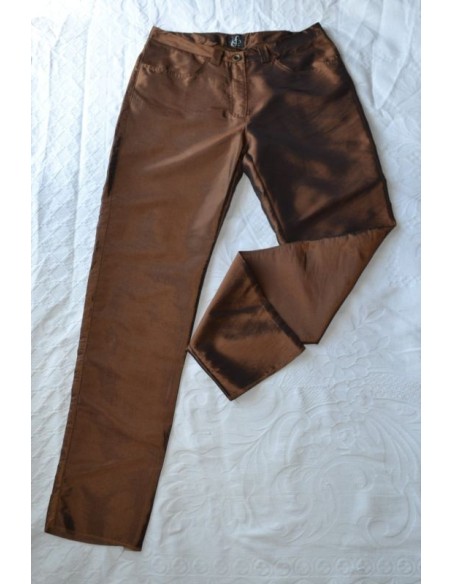 PANTALONI DONNA COLOR BRONZO  MISS PIU' tg. 62