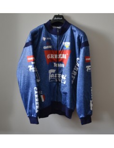 MAGLIA GIUBBOTTO  CICLISMO tg.7  JACKET CICLISMO TEAM CARRERA JEANS 92' CYCLES  BICI ITALY STRADA 