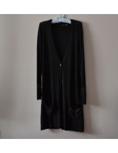 MAGLIONE NERO LUNGO Tg. M Esmara