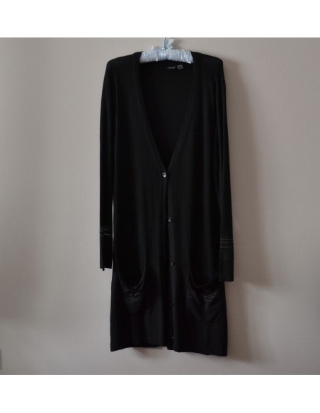 MAGLIONE NERO LUNGO Tg. M Esmara