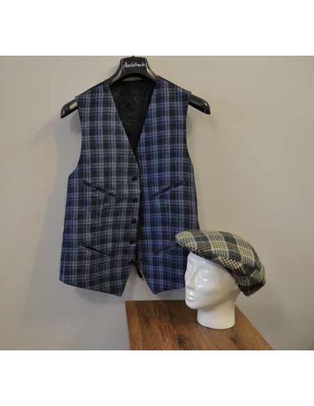 GILET UOMO  Tg. 46/48 Quadretti Blu