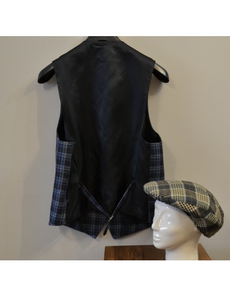 GILET UOMO  Tg. 46/48 Quadretti Blu