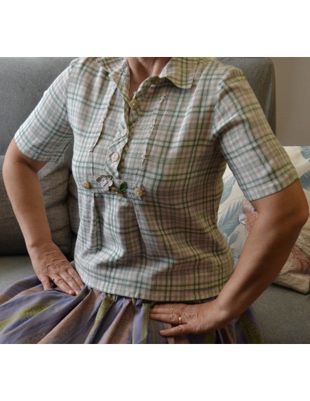 CAMICIA  tg 42  STILE TIROLESE Giesswein