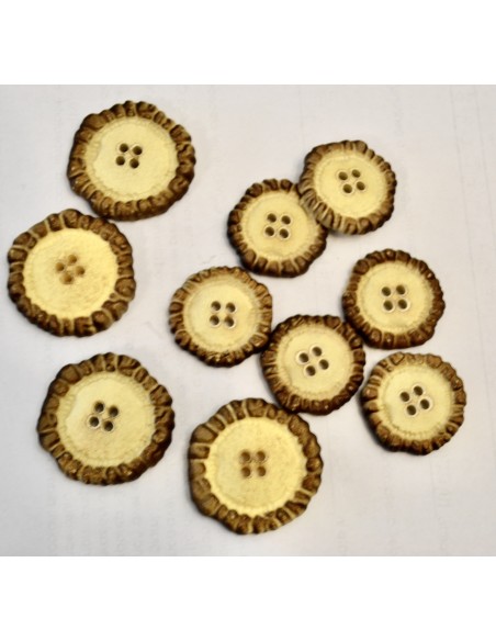 SET 6 BOTTONI STILE TIROLESE diam.2,2 cm