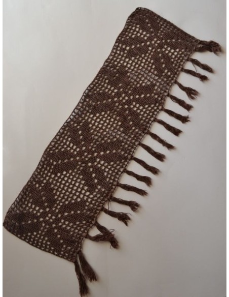 BORDO / PIZZO REALIZZATO A MANO AD UNCINETTO 68x25 cm