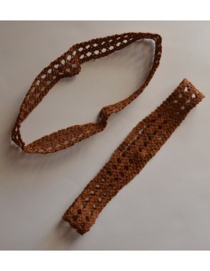 COPPIA  BORDI /FERMATENDE  REALIZZATI A MANO AD UNCINETTO