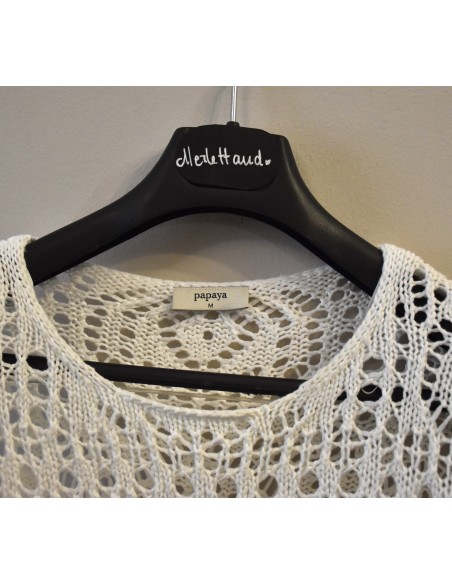 MAGLIA Tg. M TRAFORATA LEGGERA TRASPARENTE PAPAYA