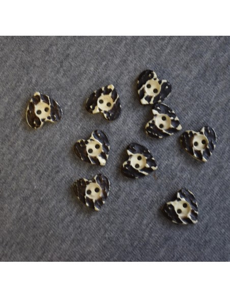 SET 9  BOTTONI STILE TIROLESE " Cuore"