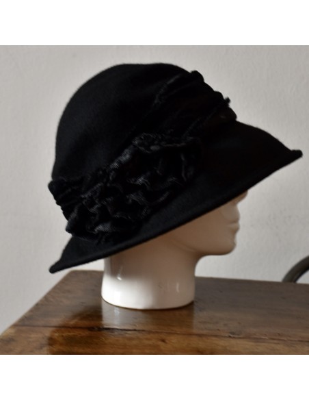 CAPPELLO LANA NERO tg. 55/56